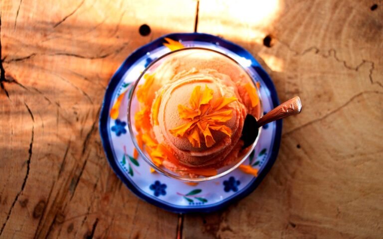 ¿Te atreves a comer un helado de cempasúchil?